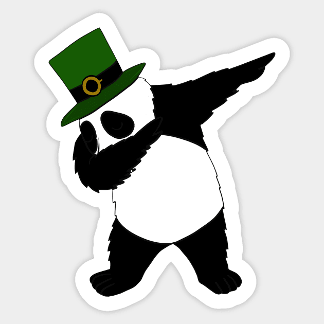 st patricks day Panda Dab Dabbing Funny Animal Sticker by dukito